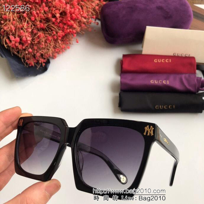 GUCCI古馳 NY合作版墨鏡 凹造型墨鏡 GG0468  lly1164